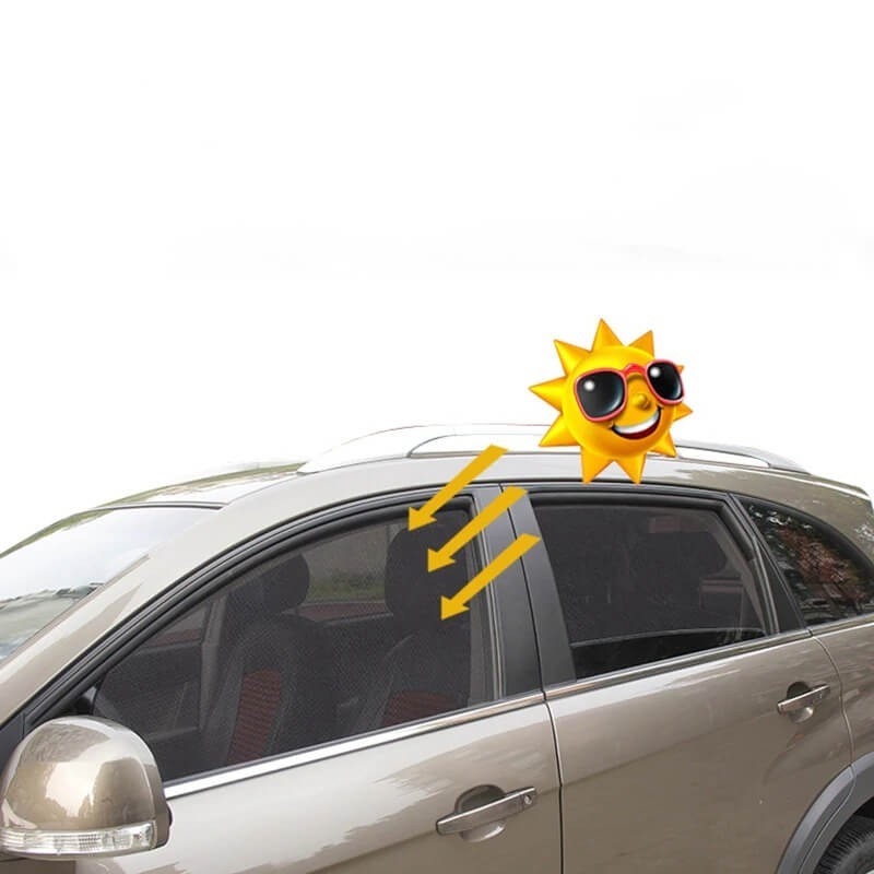 Univerzális belső napellenző, Első- hátsó ablakra szerelhető mágneses napvédő