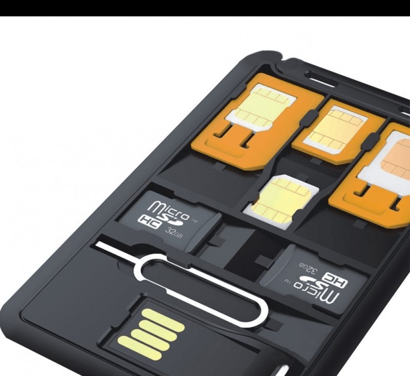 5 az 1-ben mini SIM kártya átalakító adapter készlet, micro SD-kártyaolvasó