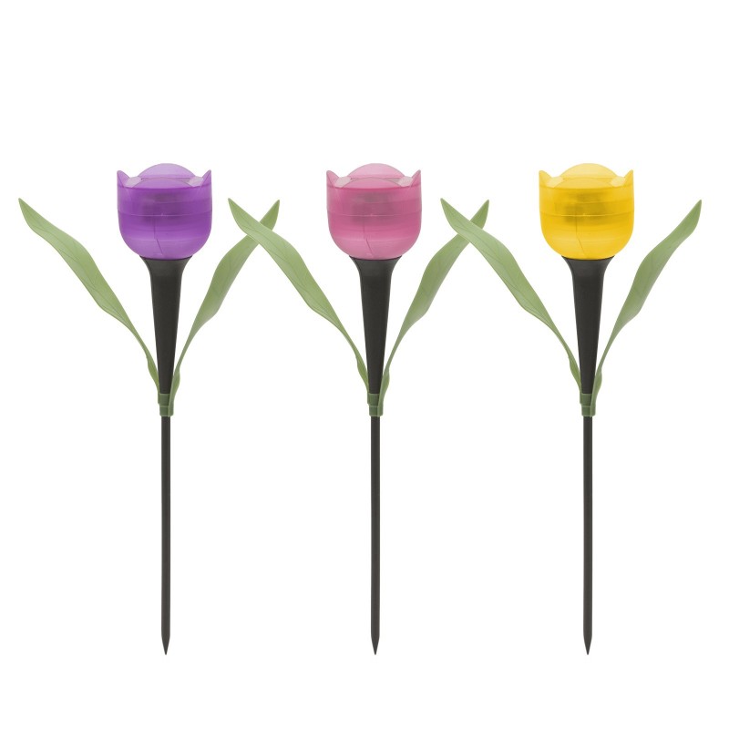 Napelemes, LED-es tulipán alakú kerti lámpa