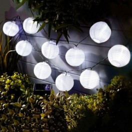 Szolár lampion fényfüzér - 10 db-os LED - 3,7 m