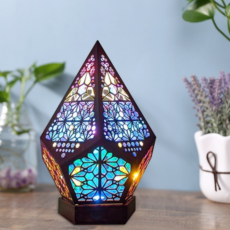 Gyémánt alakú, LED dekorációs lámpa