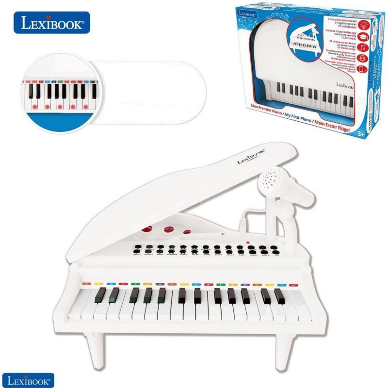 Mini elektromos zongora mikrofonnal és 31 világító billentyűvel (Lexibook)