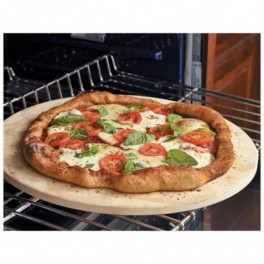 Pizzasütő kő lap, állvánnyal - 33 cm (Perfect Home)
