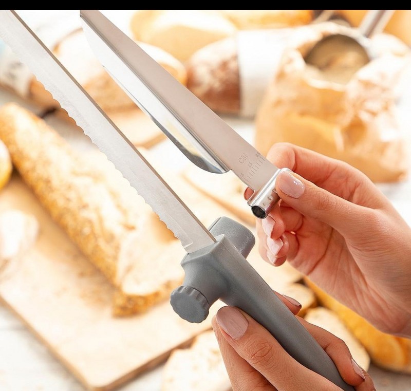 Kenyérszeletelő kés állítható vágásvezetővel (InnovaGoods)