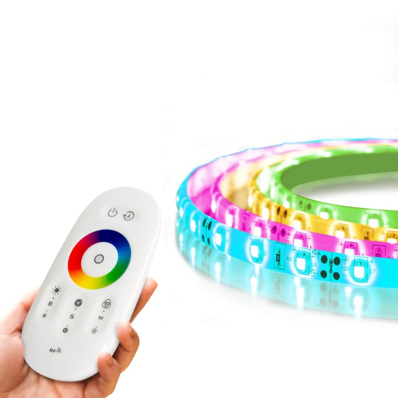 RGB LED szalag érintős távirányítóval (100+ program, 5 méteres)