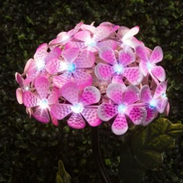 LED szolár virág - leszúrható, fém