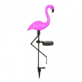 LED szolár flamingó - leszúrható, műanyag 