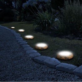 LED-es leszúrható köves szolár lámpa