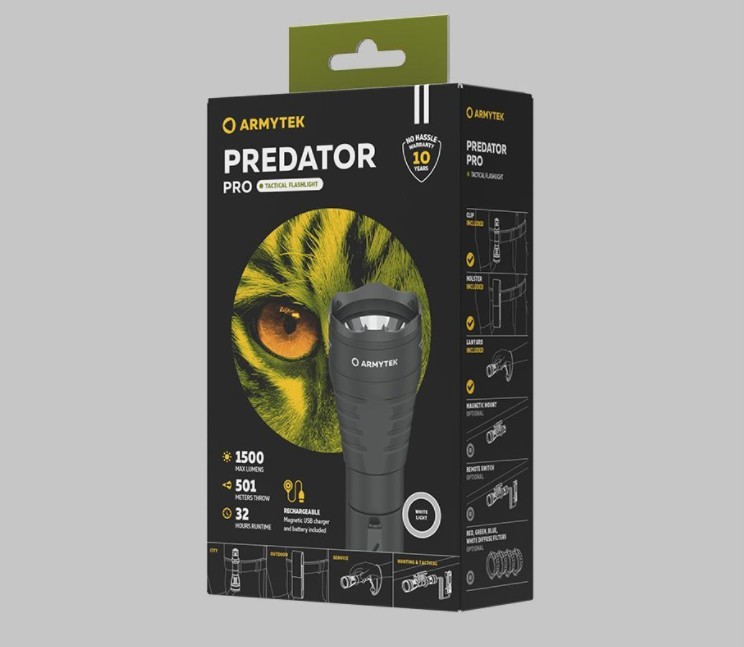 ARMYTEK Predator Pro zseblámpa vadászathoz