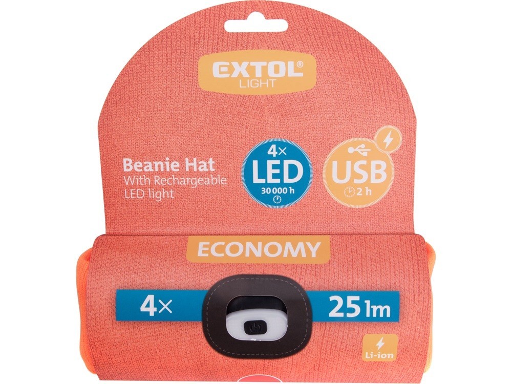Extol Light Kötött LED lámpával felszerelt sapka