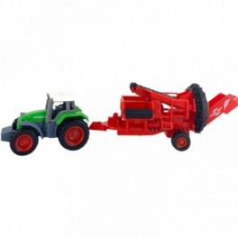 Játék traktor aratógépes pótkocsival (1:72)