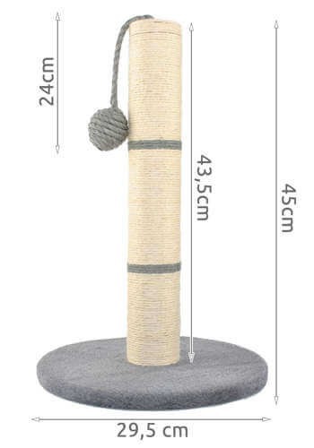 Macskakaparó oszlop - 45cm (Malatec)