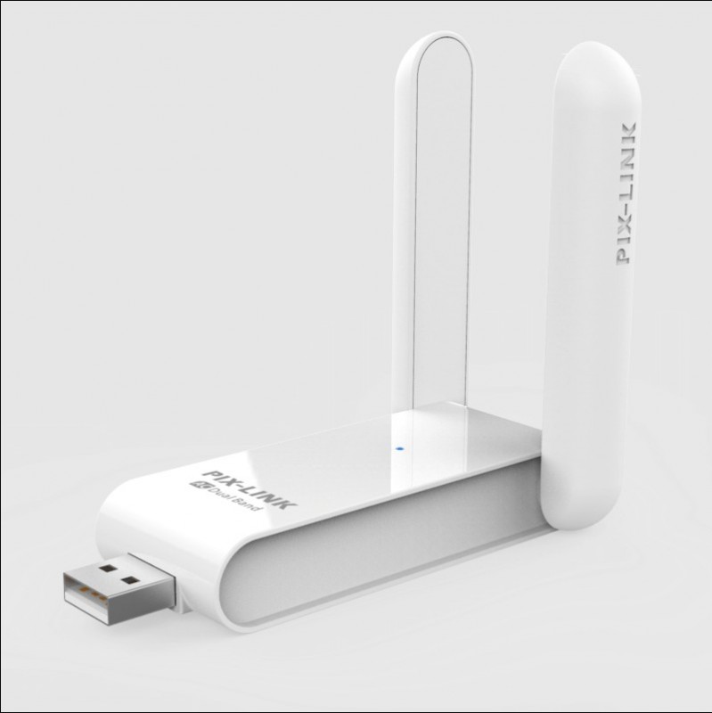 WiFi USB adapter, 600 Mbps Dual, 2.4 és 5 GHz (Pix-Link)