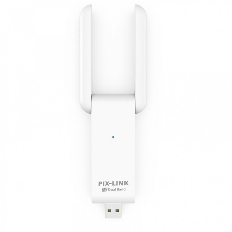WiFi USB adapter, 600 Mbps Dual, 2.4 és 5 GHz (Pix-Link)