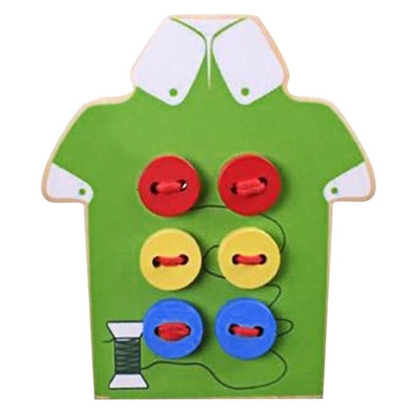 Gombfűző játék (zöld színű)
