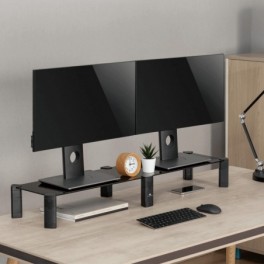 Állítható dupla monitor tartó asztal