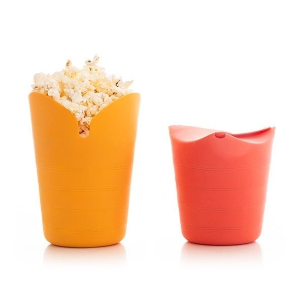 Összecsukható szilikon popcorn készítő tál, 2 db (InnovaGoods)