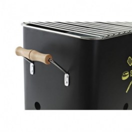 BBQ faszenes grillsütő, téglalap alakú, hordozható