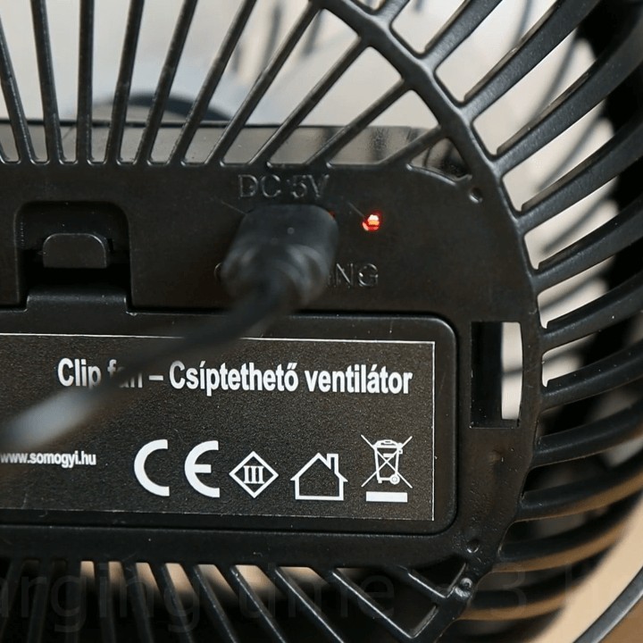 Somogyi Elektronic CLF 10/BK Akkumulátoros, csíptetős ventilátor