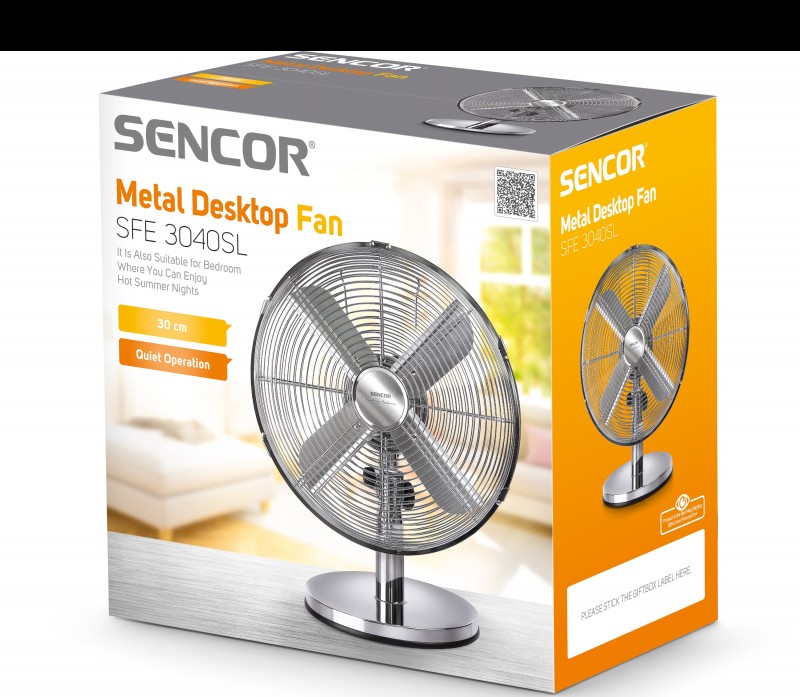 SENCOR SFE 3040SL fém  asztali ventilátor 41006712