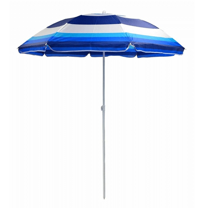 Csíkos, kék napernyő, 160 cm