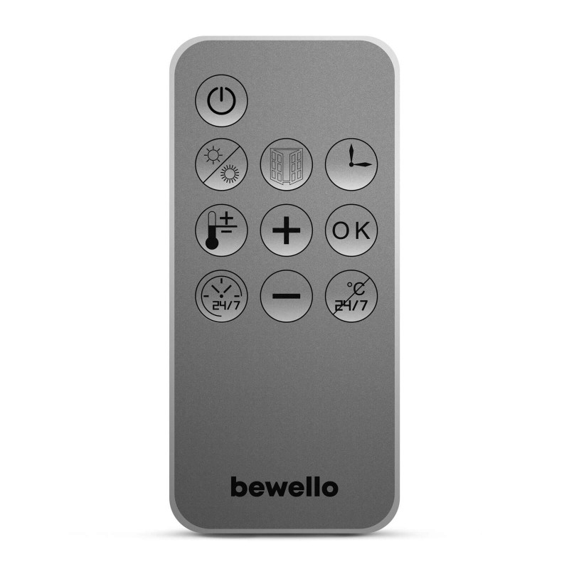 Bewello - Fali hősugárzó LED kijelzővel (1000/2000W - 230V)