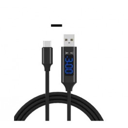 USB Type-C LCD kijelzős gyorstöltő és adatkábel