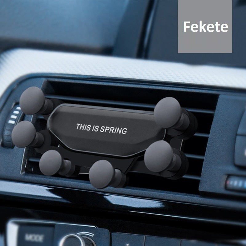 Autós telefontartó szellőzőrácsra - Gravitációs 6 pontos rögzítéssel