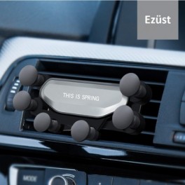 Autós telefontartó szellőzőrácsra - Gravitációs 6 pontos rögzítéssel