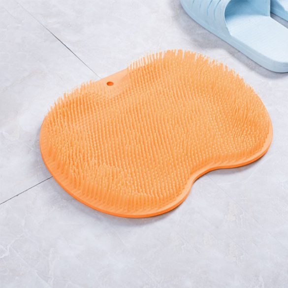 MassageBrush ergonomikus kefe lábmosáshoz és pihentető masszázshoz, szürke színben