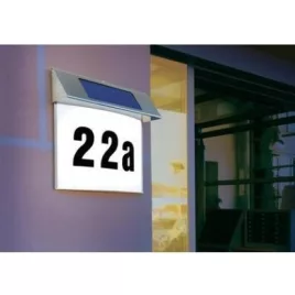   Napelemes LED világító házszámtábla kültéri használatra