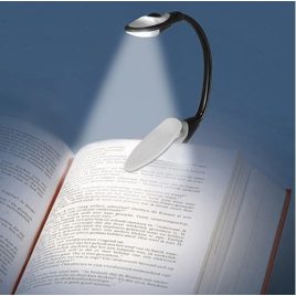   Csiptetős LED Olvasólámpa Állítható Fényerővel és Rugalmas Karral