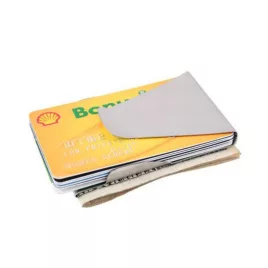   Bankkártya- és pénztartó bőr pénztárca biztonságos RFID védelemmel