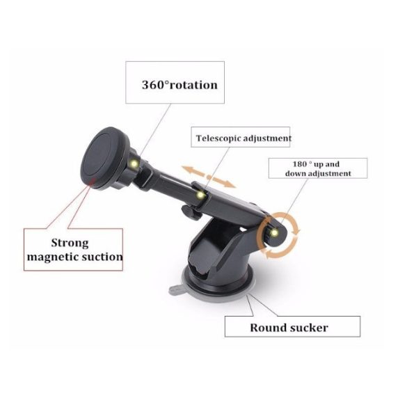 2 az 1-ben Állítható Mágneses Telefontartó Állvány Asztali és Autós Használatra