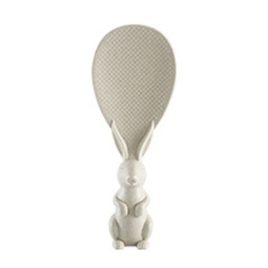   Tapadásmentes szilikon nyúl formájú kanál, szürke színben, konyhai eszköz gyerekeknek