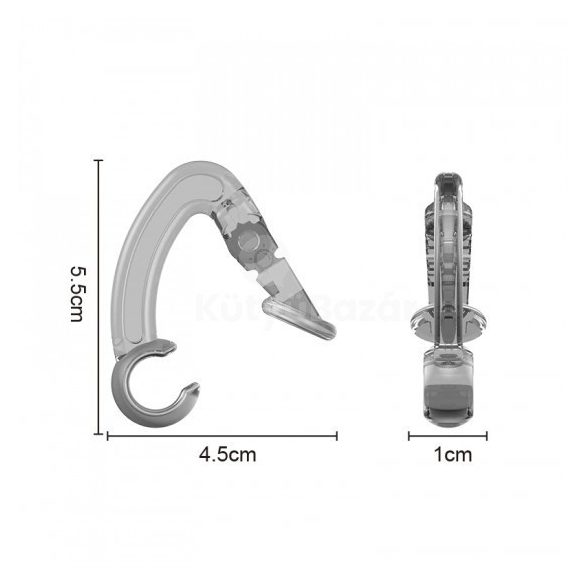 Fülhallgató rögzítő csipesz, fehér, kényelmes és stabil tartás zenehallgatáshoz