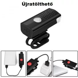   USB-ről tölthető LED-es Biciklilámpa Szett éjszakai kerékpározáshoz