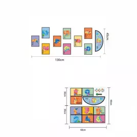   Öntapadós Ugróiskola Gyerekeknek - Beltéri és Kültéri Játékfelület