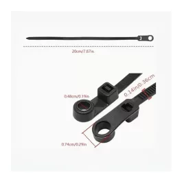   Kábelkötegelő csavar lyukkal, 100 db, praktikus rögzítéshez és kábelmenedzsmenthez