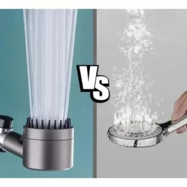   Erőteljes vízszűrős zuhanyfej három állítható üzemmóddal fürdőszobai használatra