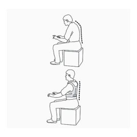   Mágneses tartásjavító eszköz, fehér színben, testtartás korrekciójára