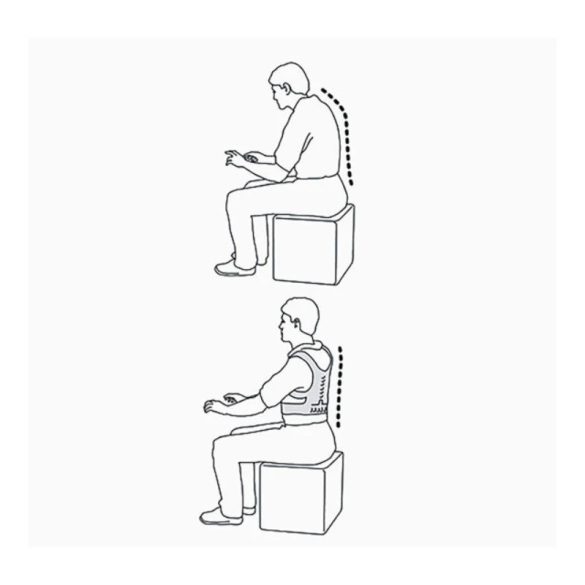 Mágneses tartásjavító eszköz, fehér színben, testtartás korrekciójára