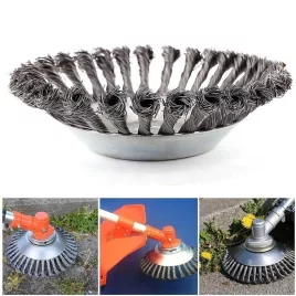   Térkő tisztító és gyomeltávolító kefe fűkaszához – Hatékony kerti eszköz a burkolt felületek karbantartásához