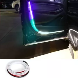   Tuning LED szalag autó ajtóra, piros-fehér dekorációs világítás
