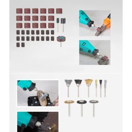   161 db-os Mini Csiszoló Készlet Gyémánt Vágótárcsával, Precíziós Kézműves és Barkács Munkákhoz