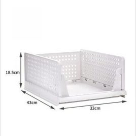   Gardrób rendszerező polcrendszer Fehér színben, helytakarékos tároló megoldás