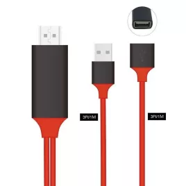   HDMI – USB átalakító kábel, kompatibilis telefon csatlakoztatásához HDMI eszközökhöz