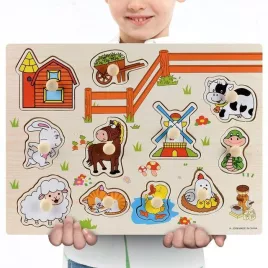   Formabeillesztő puzzle gyerekeknek - Oktató játék fejlesztő tevékenységekhez