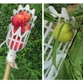   Gyümölcsszedő fej - fehér színű, praktikus kerti eszköz gyümölcsök könnyű és hatékony leszedéséhez