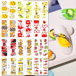   3D-s Körömmatrica - Citrus Gyümölcs Mintával, Körömdíszítéshez